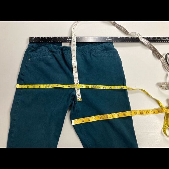CHICO’S, So Slimming, Women’s Jeggings/Leggings, Size 1, US Sz 8, Green, pull on - Picture 4 of 7